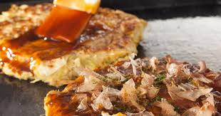 Okonomiyaki - savory pancake with various ingredients